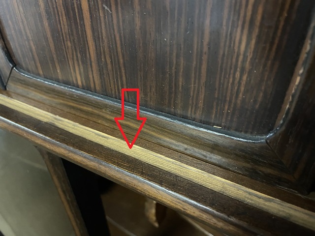 レールの塗装剥げ