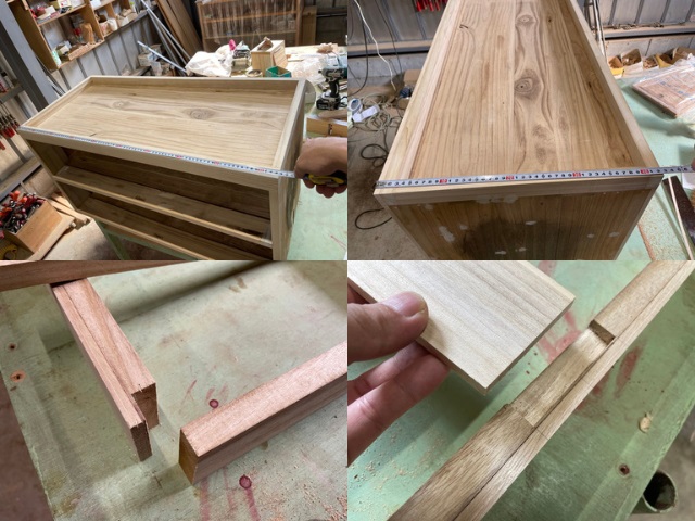 桐箪笥の台輪製作