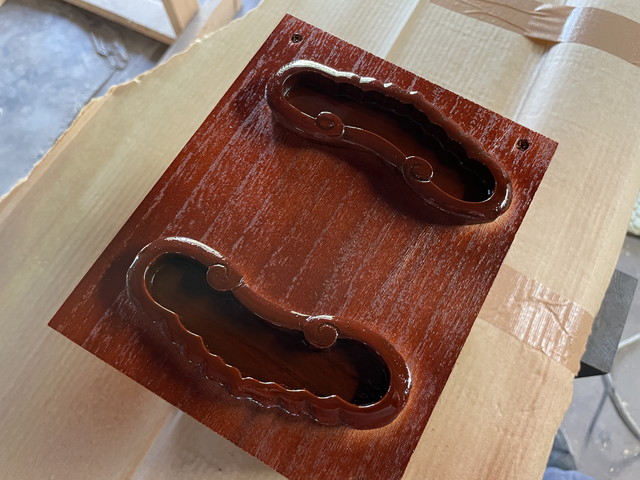 長火鉢をカシューで塗装