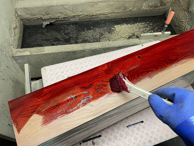 アルコール染料で着色