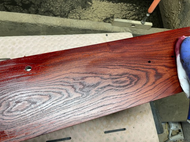 アルコール染料の拭き取り