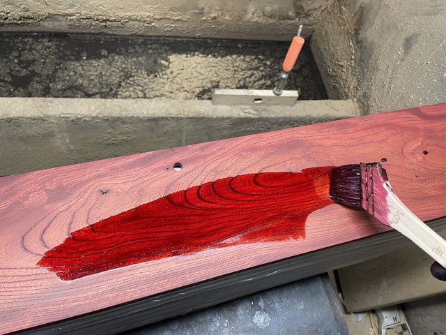 アルコール染料２度塗り