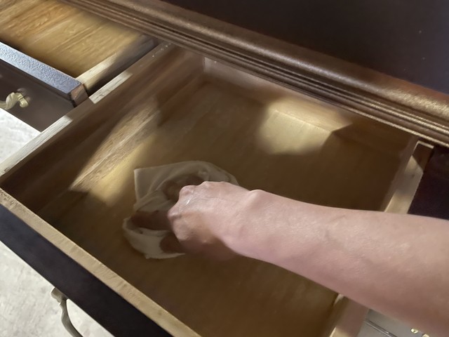 引出しの中のクリーニング