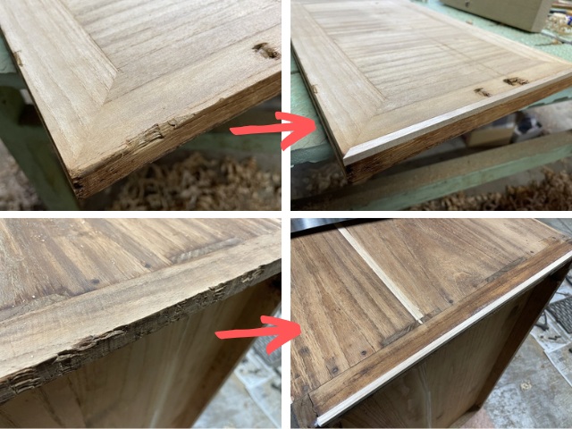 修理前と修理後