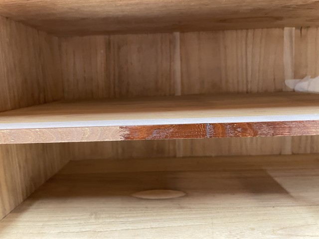 半棚にオイル塗布